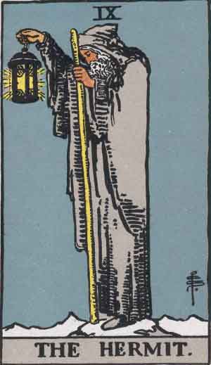 El Ermitaño — Rider-Waite tarot card