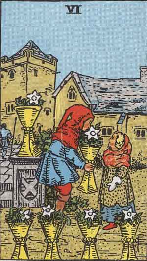 Seis de Copas — Rider-Waite tarot card