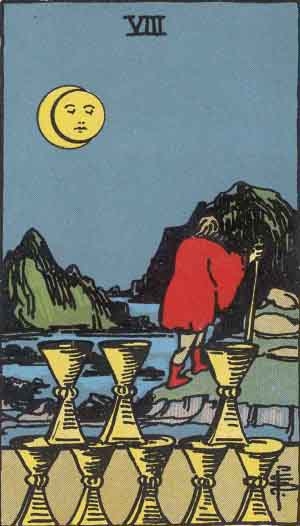 Ocho de Copas — Rider-Waite tarot card