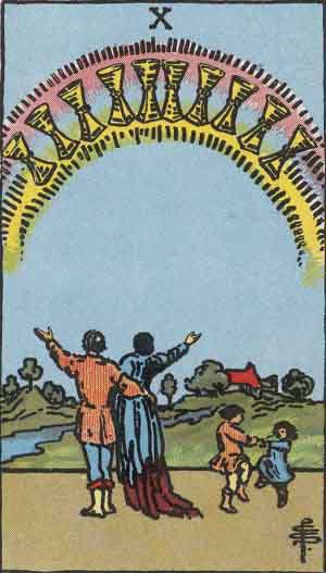 Dix de Coupes — Rider-Waite tarot card
