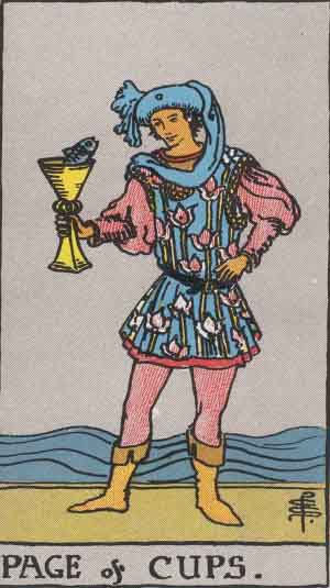 Sota de Copas — Rider-Waite tarot card